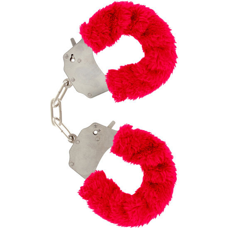 TOYJOY - FURRY FUN CUFFS BONDAGE VERMELHO 1