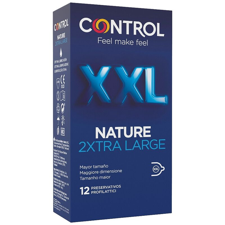 CONTROL - NATURE PRESERVATIVOS 2XTRA GRANDES XXL - 12 UNIDADES 1