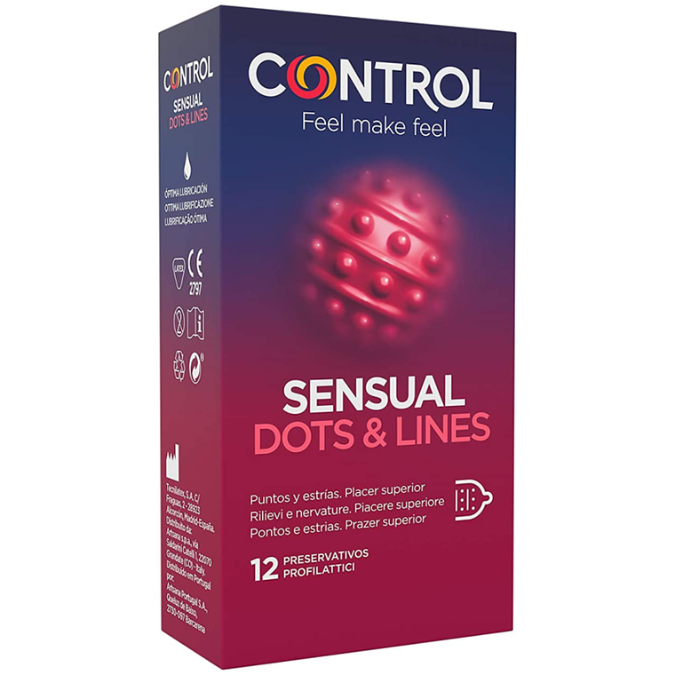 CONTROL - PONTOS E LINHAS SENSUAIS PONTOS E ESTRIAS 12 UNIDADES 1