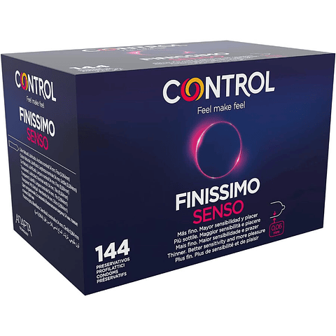 CONTROL - PRESERVATIVOS FINISSIMO SENSO 144 UNIDADES