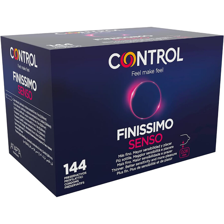CONTROL - PRESERVATIVOS FINISSIMO SENSO 144 UNIDADES 1