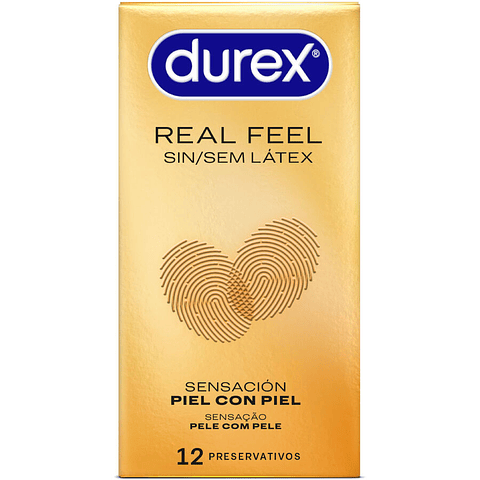 DUREX - CAMISINHAS REAL FEEL SEM LÁTEX 12 UNIDADES