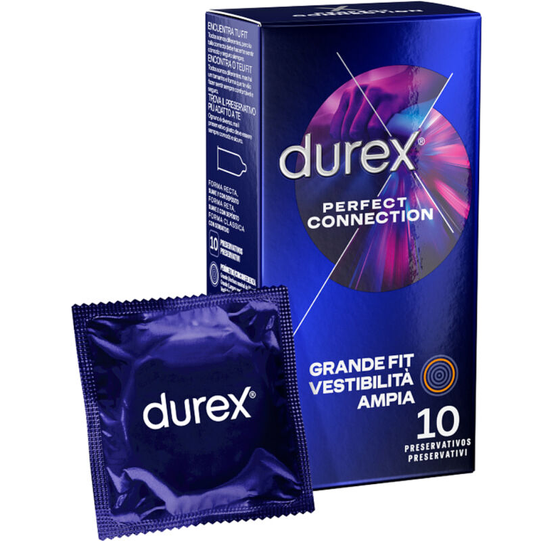 DUREX - CONEXÃO PERFEITA LUBRIFICAÇÃO EXTRA DE SILICONE 10 UNIDADES 1