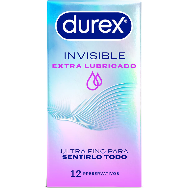 DUREX - PRESERVATIVOS INVISÍVEIS EXTRA LUBRIFICADOS 12 UNIDADES 1