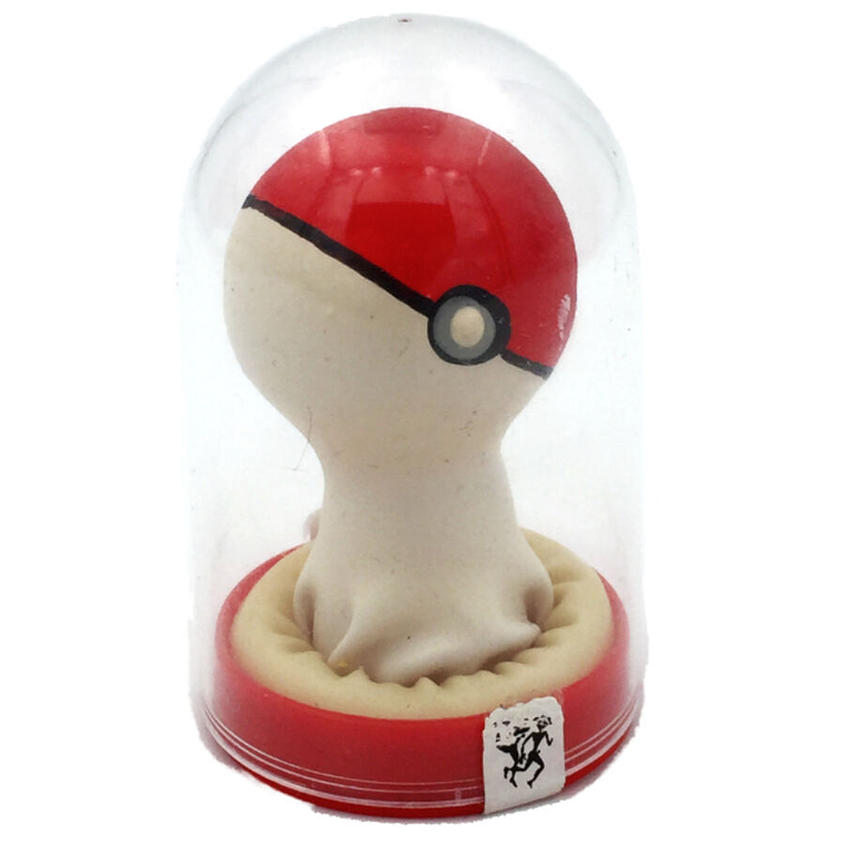 CONDOMERIE - PRESERVATIVOS NOVIDADES PINTADOS À MÃO POKEBALL VERMELHO-BRANCO 1