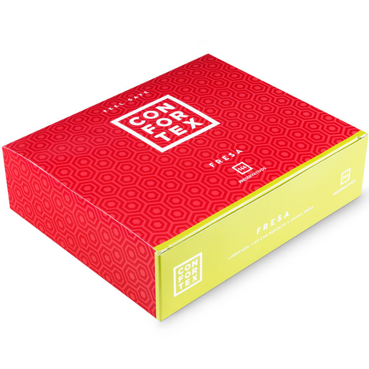 CONFORTEX - CONDOM DE MORANGO 144 UNIDADES 1