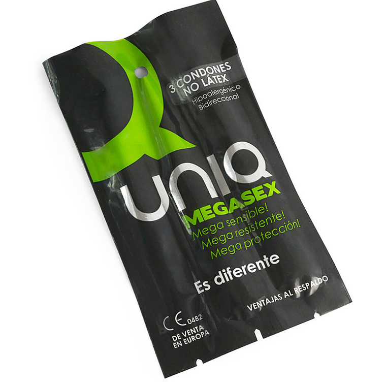 UNIQ - MEGASEX LATEX FREE SENSITIVE CONDOMS 3 UNITS 1