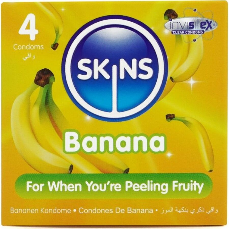 SKINS - PRESERVATIVOS BANANA PREMIUM PACOTE 4 1