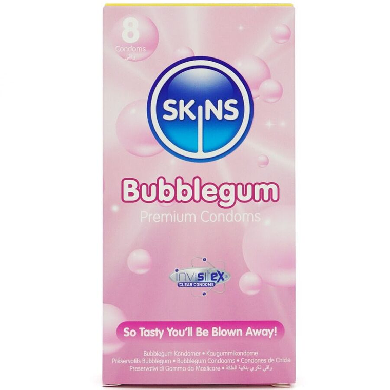 SKINS - PRESERVATIVOS BUBBLEGUM PREMIUM PACOTE 8 1