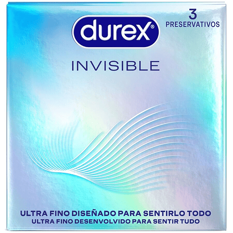 DUREX - PRESERVATIVOS ULTRA FINOS INVISÍVEIS 3 UNIDADES