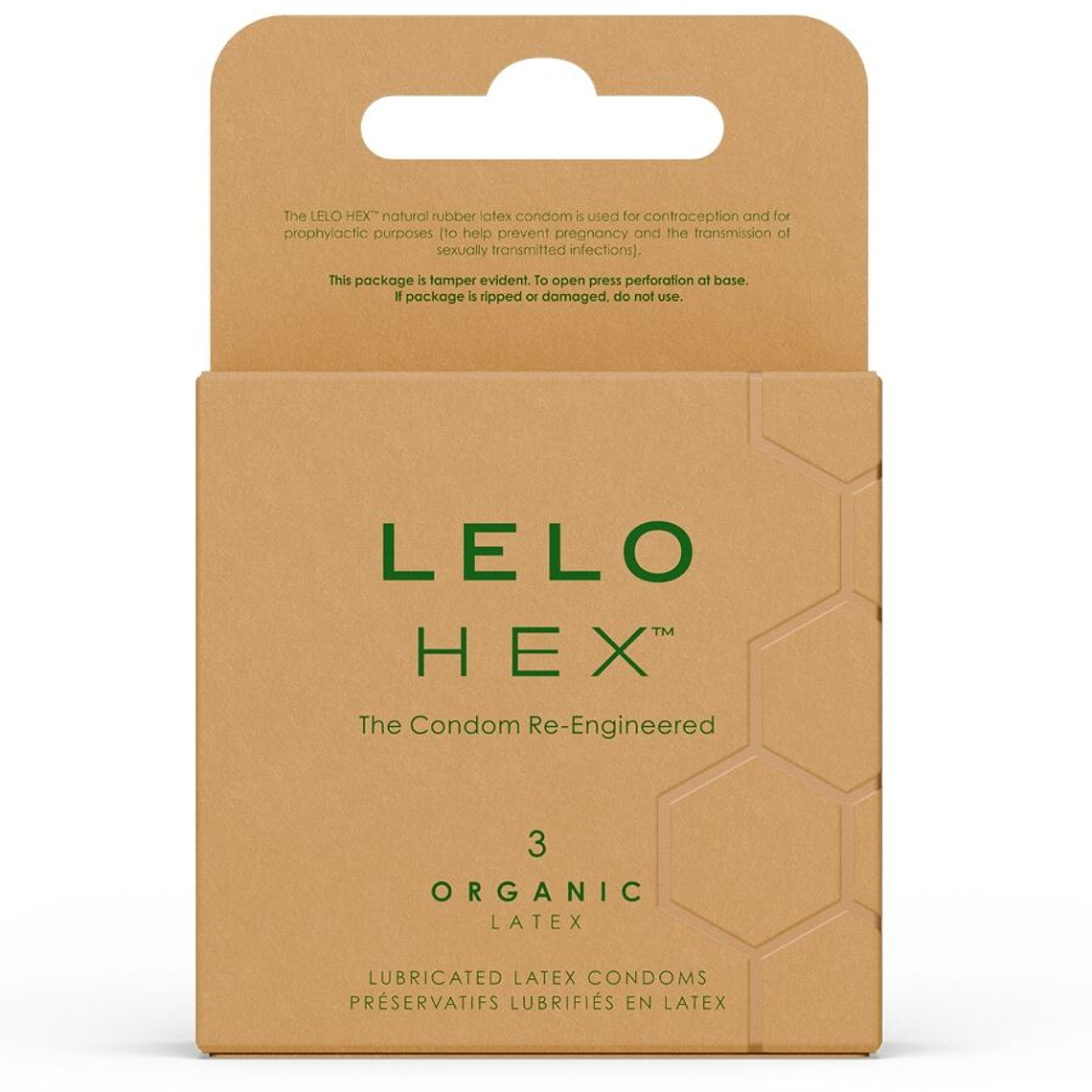 LELO - CAIXA DE PRESERVATIVOS ORGÂNICOS HEX 3 UNIDADES 1