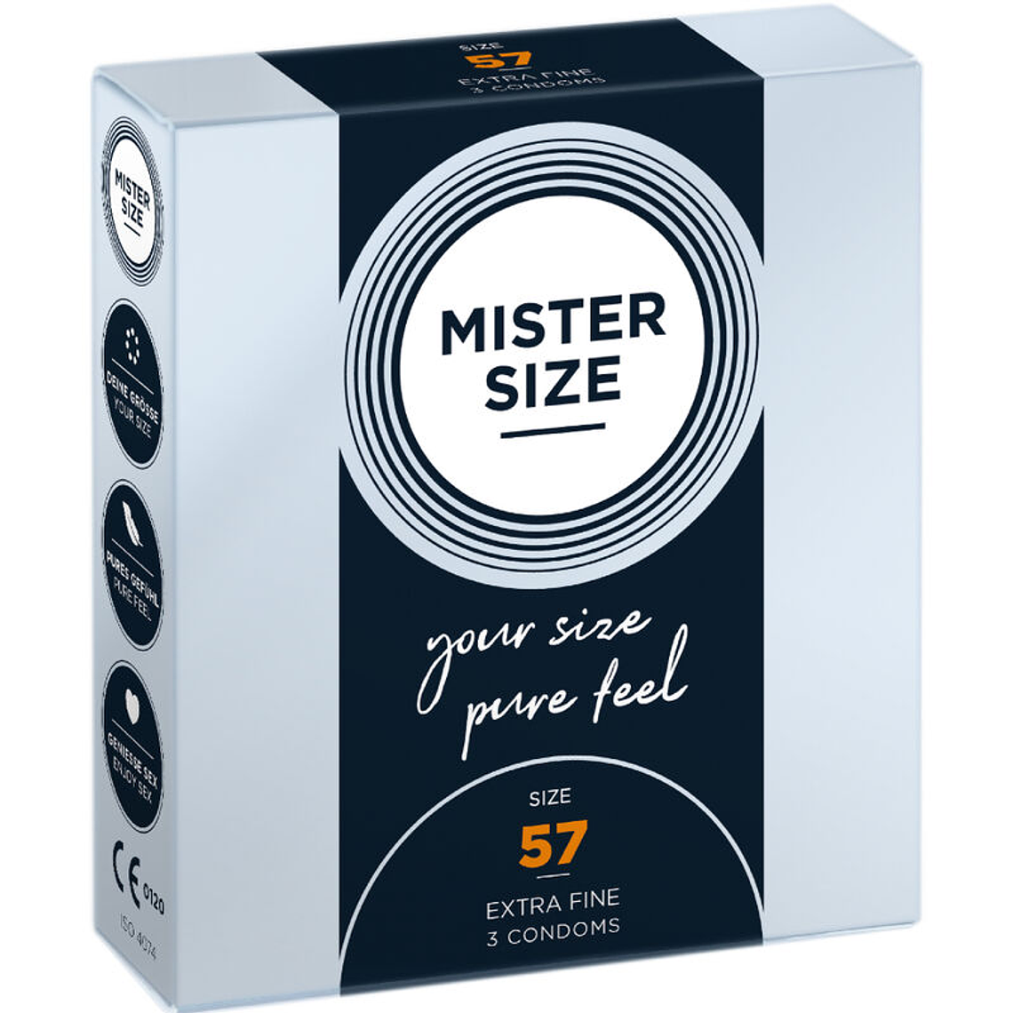 MISTER SIZE - PRESERVATIVO TAMANHO L 57 MM (3 UNIDADES) 1