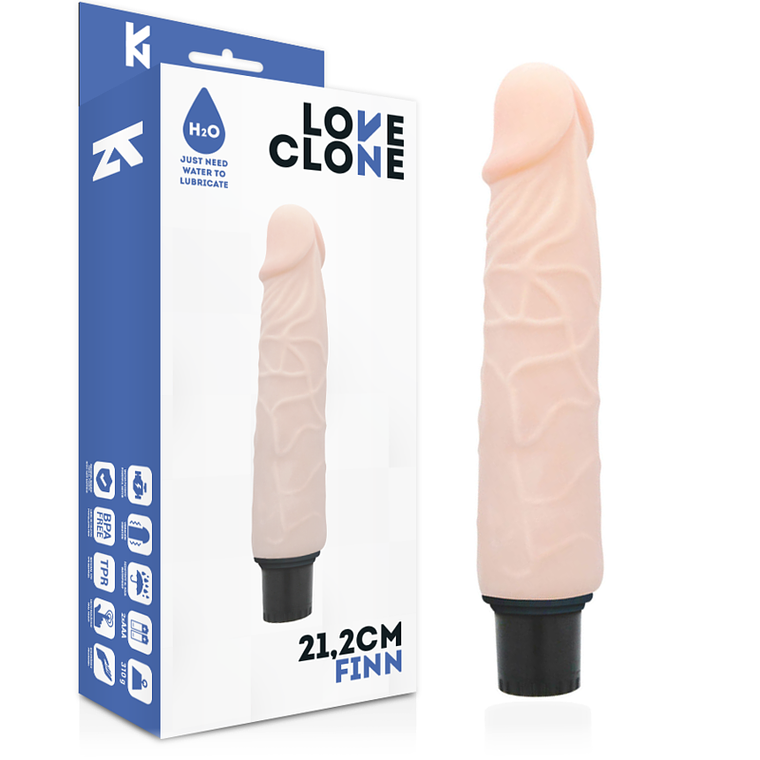 LOVECLONE - VIBRADOR AUTO LUBRIFICANTE FINN 21.2 CM -O- 3.8 CM 1