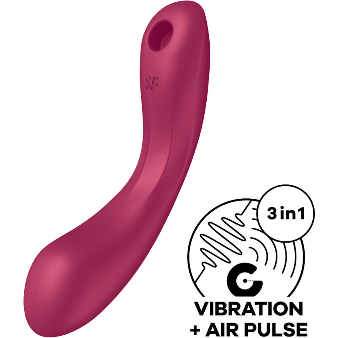 SATISFYER - CURVE TRINITY 1 AIR PULSE VIBRATION VERMELHO 1