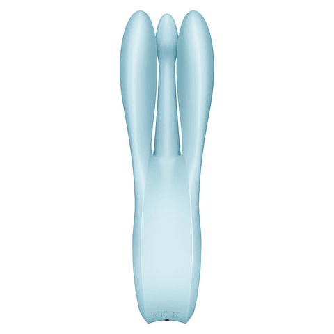 SATISFYER - VIBRADOR THREESOME 1 AZUL