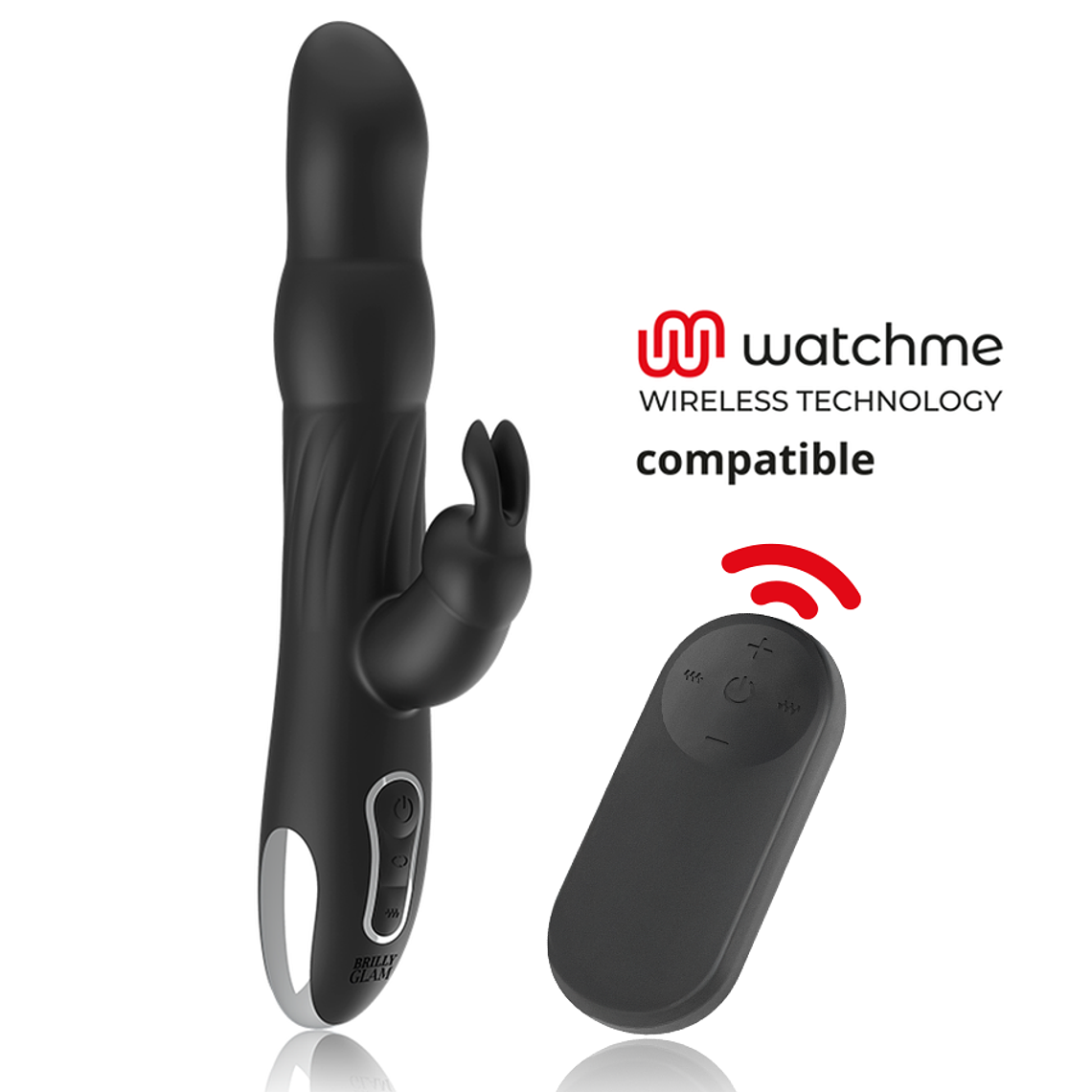 BRILLY GLAM - MOEBIUS VIBRADOR RABBIT E ROTADOR + CONTROLO REMOTO WATCHME 1
