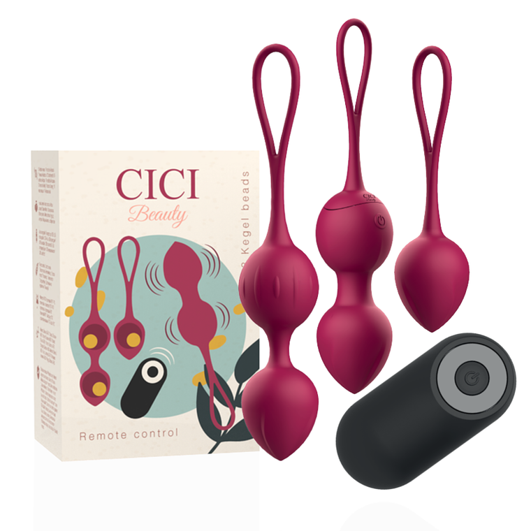 CICI BEAUTY - CONTROLE REMOTO PREMIUM SILICONE 3 VIBRANTES KEGEL BEADS 1