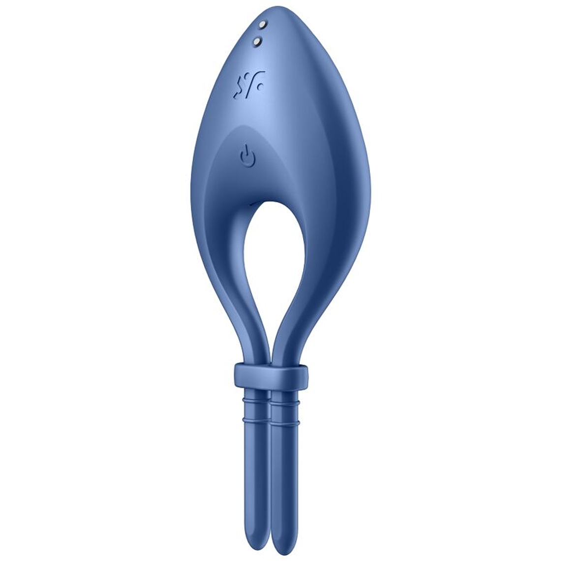 SATISFYER - APLICATIVO VIBRADOR DE ANEL BULLSEYE AZUL 1