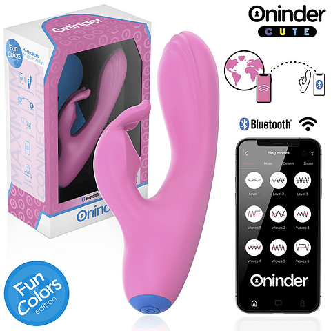 ONINDER CUTE - VIBRADOR LOVE BUNNY PARA PONTO G E CLITÓRIS - APLICATIVO MUNDIAL GRATUITO