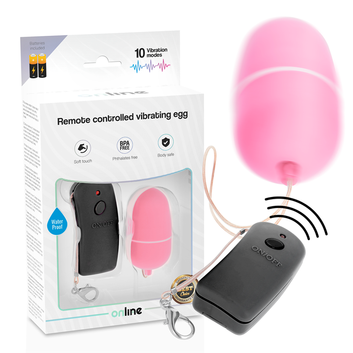 ONLINE - OVO VIBRANTE COM CONTROLE REMOTO ROSA 1