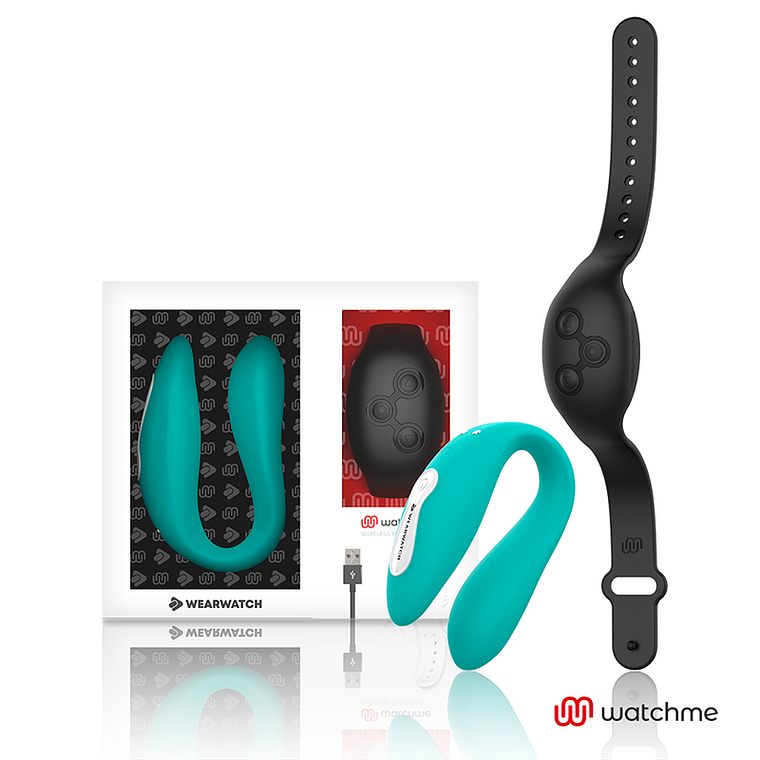 WEARWATCH - VIBRADOR DE TECNOLOGIA DUPLA WATCHME AQUAMARINE / JET 1