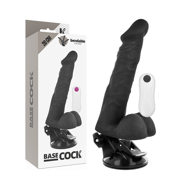 BASECOCK - VIBRADOR ARTICULVEL CONTROLE REMOTO PRETO 20 CM -O- 4.5 CM 1