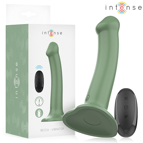 INTENSE - VIBRADOR BECCA COM VENTOSA 10 VIBRAÇÕES VERDE CONTROLE REMOTO