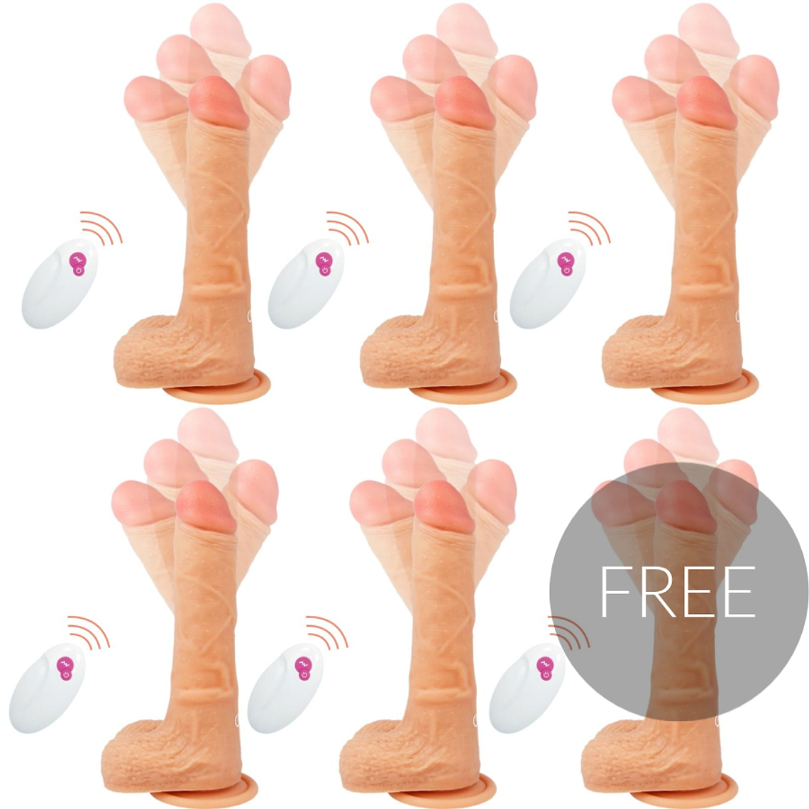 CYBER SILICOCK - CONTROLE REMOTO REALISTA SR. RICK 20,9 CM -O- 4 CM / 5 + 1 GRÁTIS 1