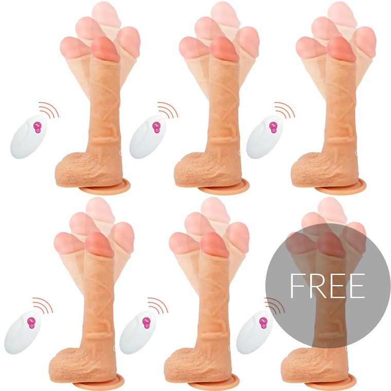 CYBER SILICOCK - CONTROLE REMOTO REALISTA SR. RICK 20,9 CM -O- 4 CM / 5 + 1 GRÁTIS 1