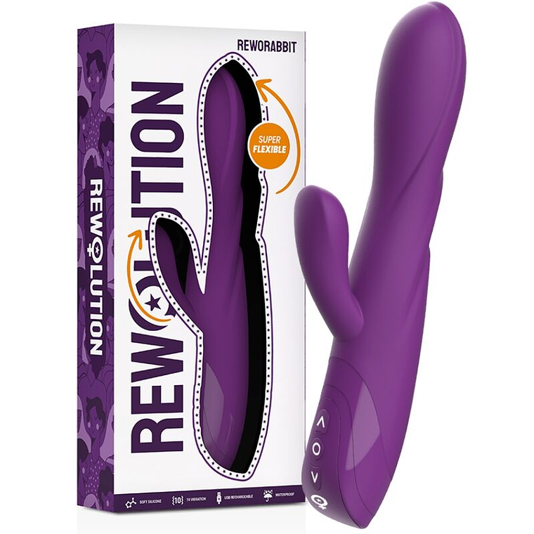 REWOLUTION - VIBRADOR FLEXÍVEL REWORABBIT COM COELHO 1