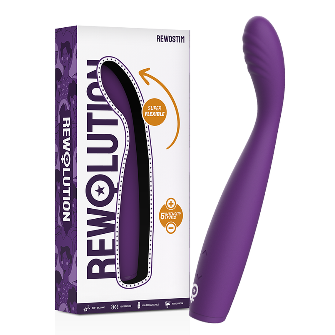 REWOLUTION - VIBRADOR FLEXÍVEL REWOSTIM 1