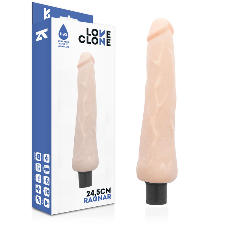 LOVECLONE - VIBRADOR AUTO LUBRIFICANTE RAGNAR 24.5 CM -O- 3.5 CM 1