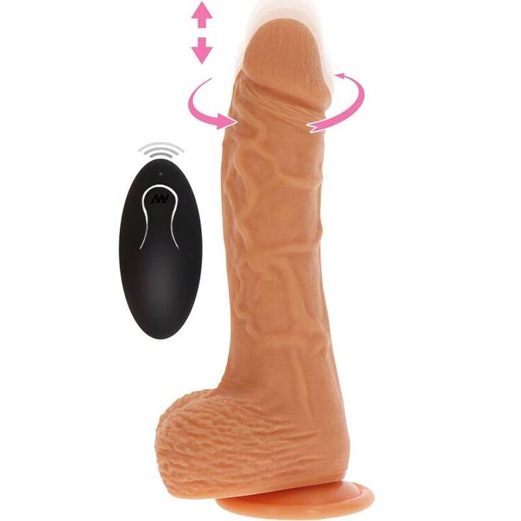 GET REAL - PELE VIBR DILDO ROTATIVA PARA CIMA E PARA BAIXO 1