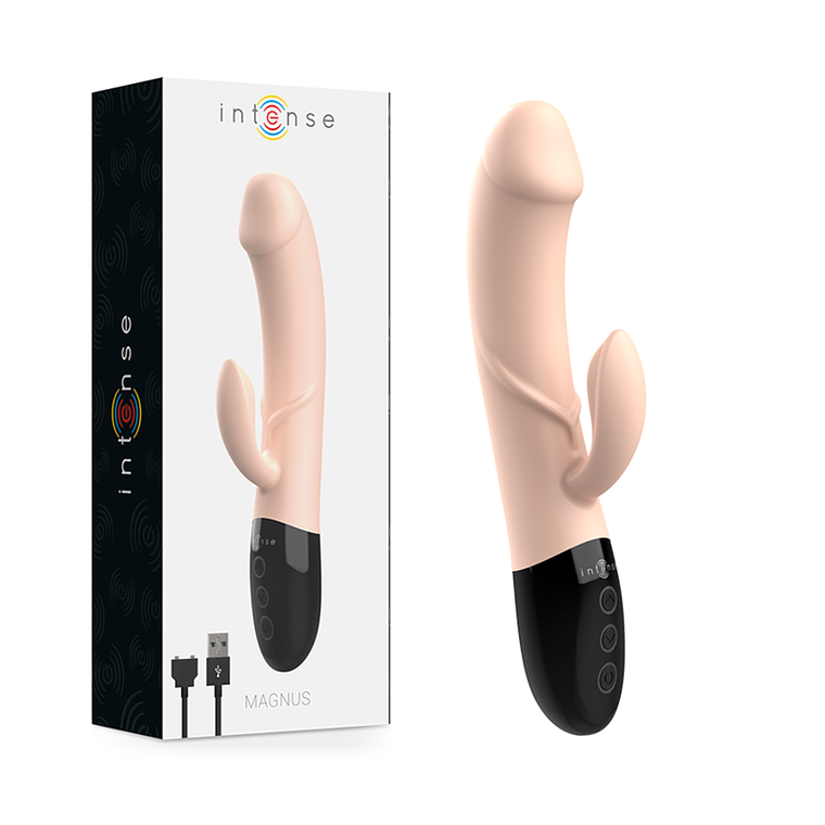 INTENSE - VIBRADOR RECARREGVEL MAGNUS DUAL NATURAL 1