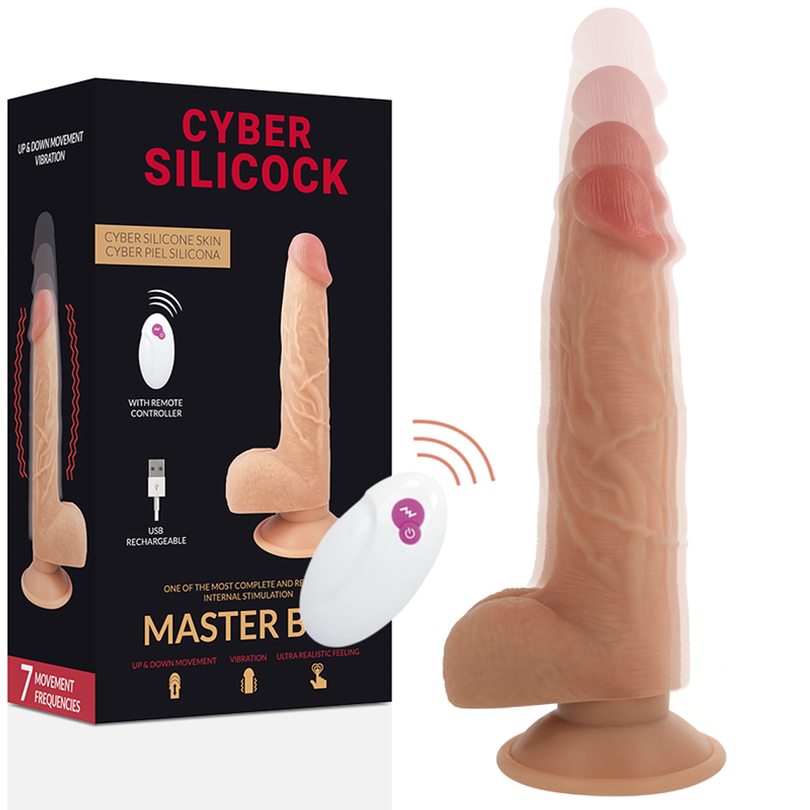 CYBER SILICOCK - CONTROLE REMOTO REALÍSTICO MASTER BEN 23.88 CM -O- 4.3 CM 1
