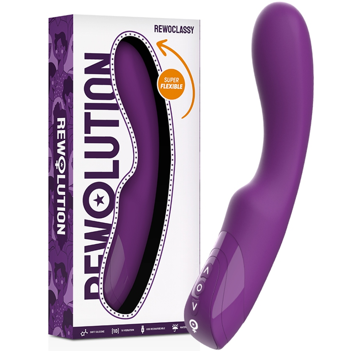 REWOLUTION - VIBRADOR FLEXÍVEL REWOCLASSY 1