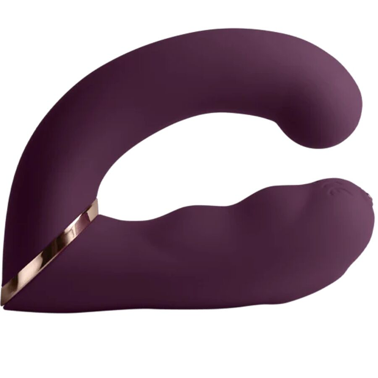 ROCKS-OFF - VIBRADOR DUPLO GEMINI ESTIMULADOR DE CLITÓRIS PONTO G ROXO 1