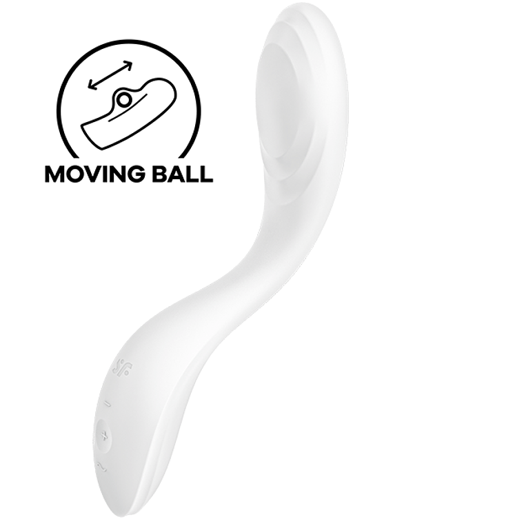 SATISFYER - VIBRADOR RRROLLING PLEASURE GSPOT BRANCO 1