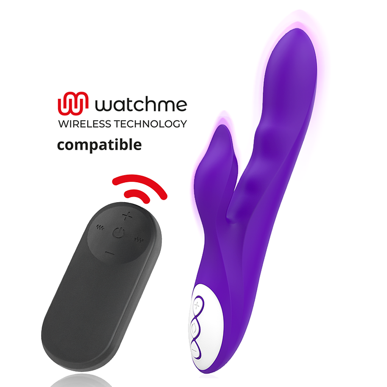 GALATEA - GALO VIBRADOR ROXO + CONTROLO REMOTO WATCHME 1
