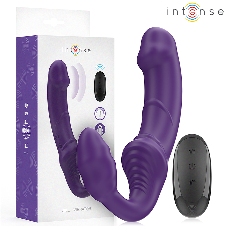 INTENSE - JILL VIBRADOR DUPLO 20 CM ROXO CONTROLE REMOTO 1