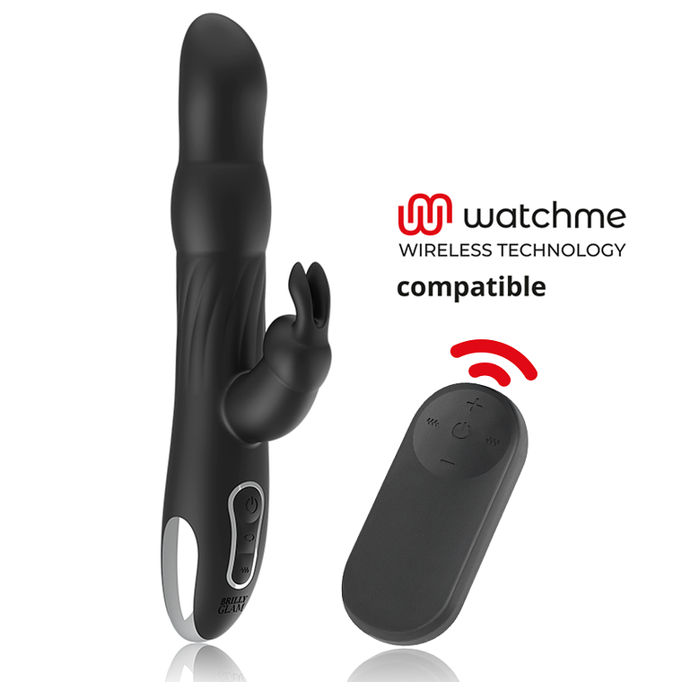 BRILLY GLAM - MOEBIUS VIBRADOR RABBIT E ROTADOR + CONTROLO REMOTO WATCHME 1