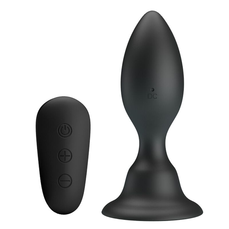 MR PLAY - PLUG ANAL COM CONTROLE REMOTO VIBRAO PRETO 1