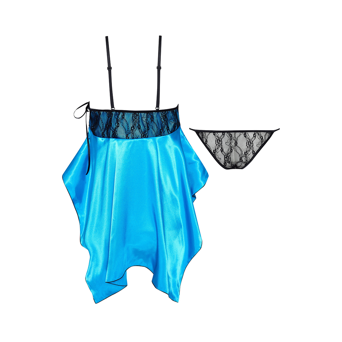 CAMISA DE NOITE E TANGA JULIETA TURQUESA BEAUTY NIGHT FASHION - 36-38 S/M 9