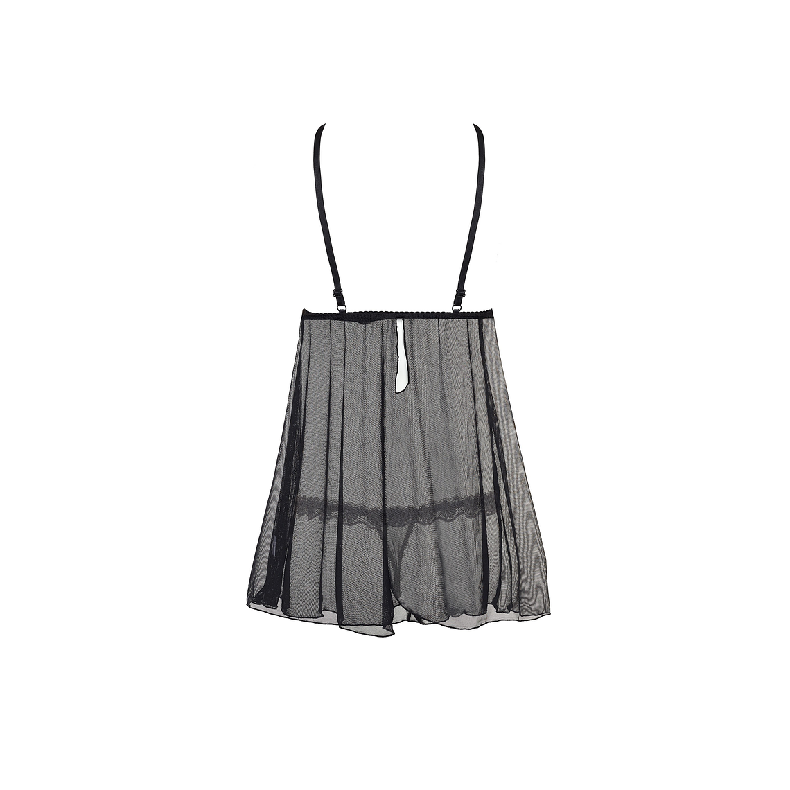 CAMISA DE NOITE E TANGA LAUREN PRETA BEAUTY NIGHT FASHION - 40-42 L/XL 9