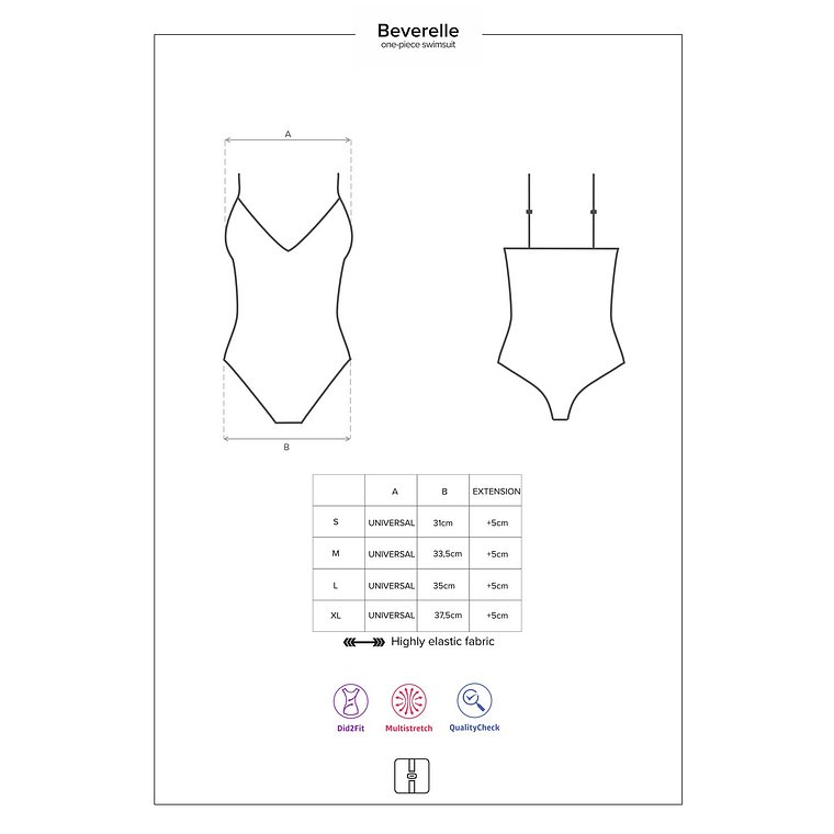 FATO DE BANHO BEVERELLE OBSESSIVE PRETO - 38 M 9