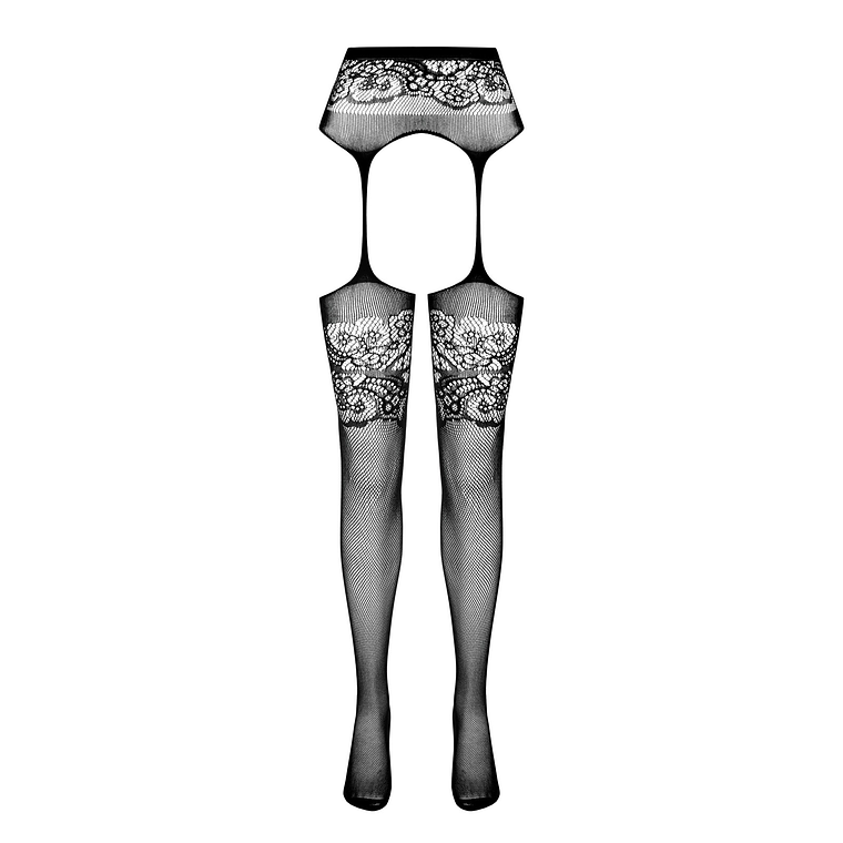 COLLANTS COM EFEITO DE LIGAS S029 PRETAS EROTIC LINE PASSION - T. ÚNICO 5