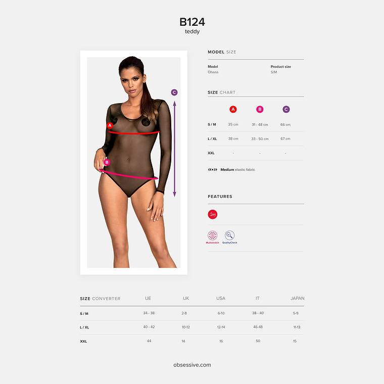 BODY B124 OBSESSIVE - 36-38 S/M 5