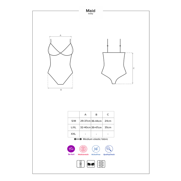 FANTASIA MAID OBSESSIVE AZUL - 36-38 S/M 7