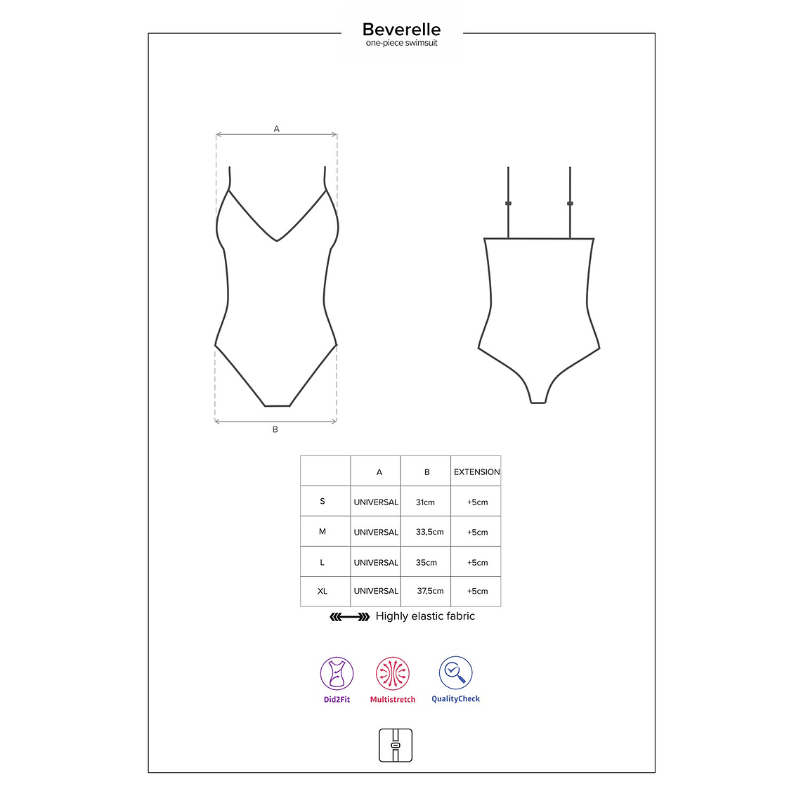 FATO DE BANHO BEVERELLE OBSESSIVE PRETO - 36 S 9