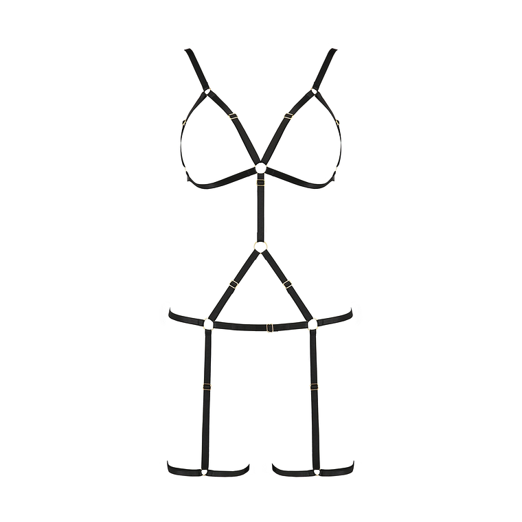 ARNÊS CORPORAL INDICA PRETO DEVIL COLLECTION PASSION - 44-46 XXL/3XL 3